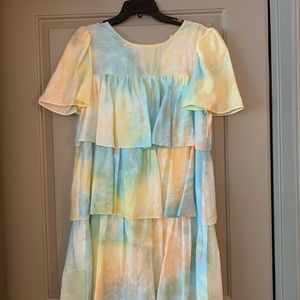 English Factory Tiered Tie Dye Dress